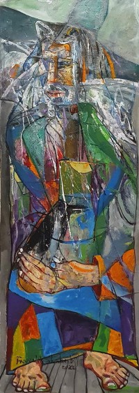Farrukh Shahab, 16 x 48 inches, Oil on Canvas, Figurative Painting, AC-FS-073